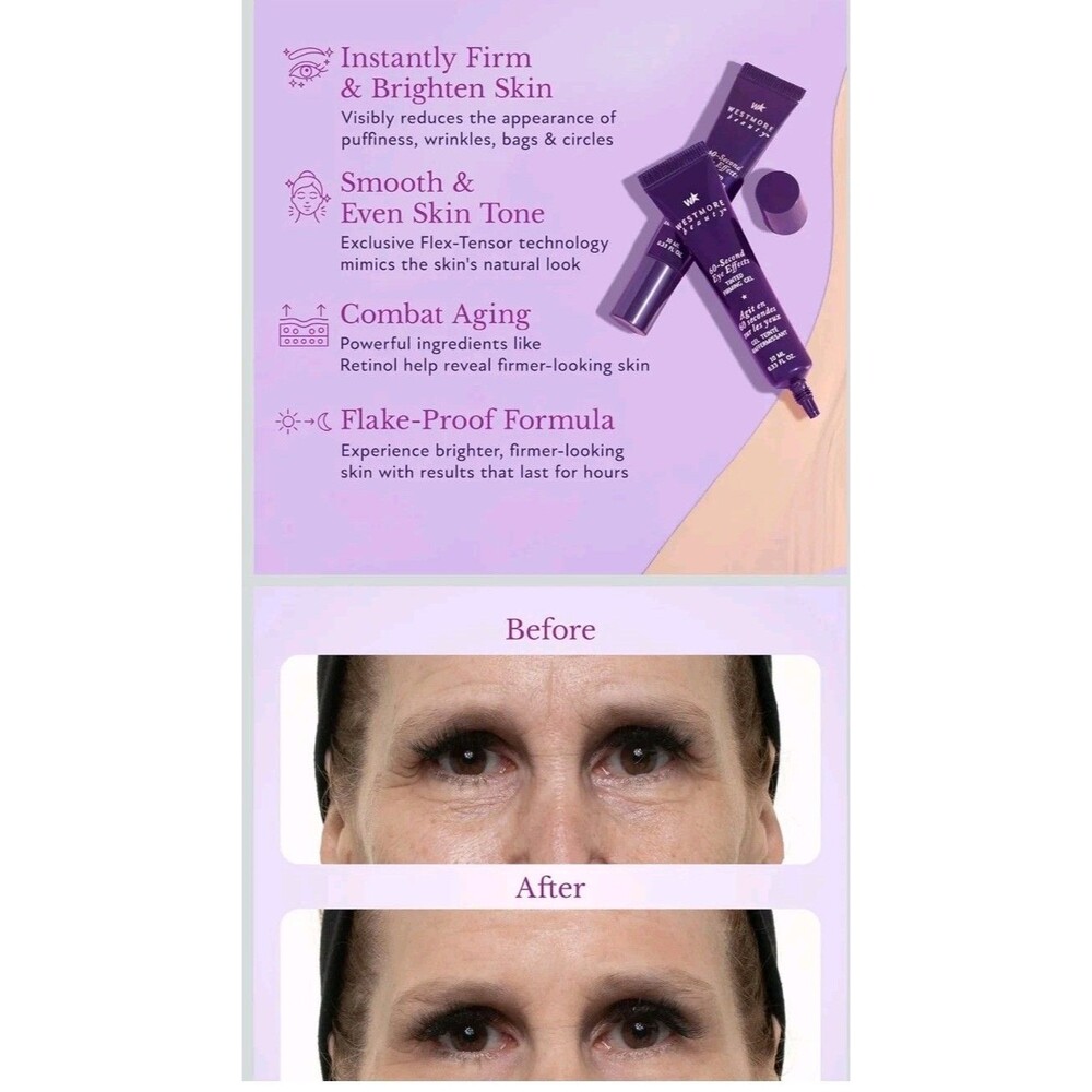 Westmore Beauty 60-SECOND EYE EFFECTS Tinted Firming Gel - Light Medium - Picture 2 of 11
